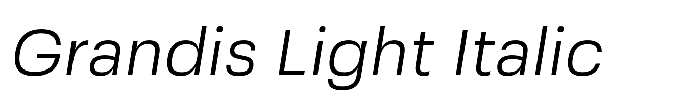 Grandis Light Italic